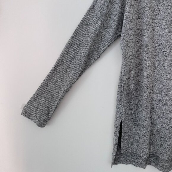 Natori Ulla Heather Grey Long Sleeve Lounge Top - Picture 5 of 12